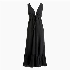XL J CREW Black Crepe Maxi Dress